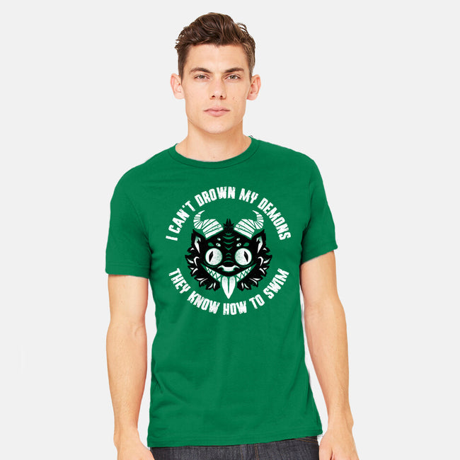 I Can't Drown My Demons-Mens-Heavyweight-Tee-Bezao Abad