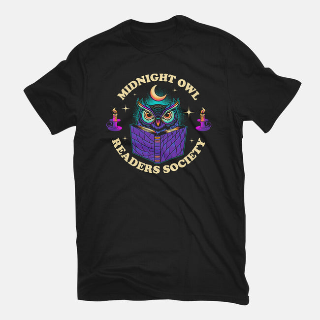 Midnight Owl Readers Society-Womens-Fitted-Tee-sachpica