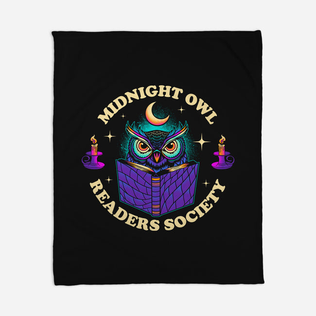 Midnight Owl Readers Society-None-Fleece-Blanket-sachpica