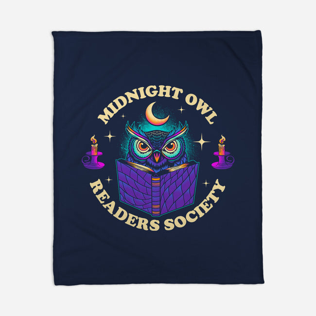 Midnight Owl Readers Society-None-Fleece-Blanket-sachpica