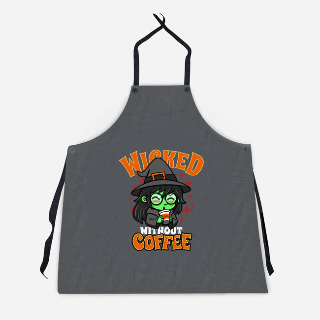 Wicked Without Coffee-Unisex-Kitchen-Apron-Boggs Nicolas