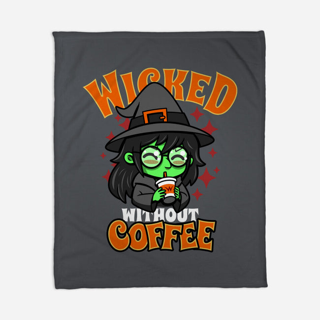 Wicked Without Coffee-None-Fleece-Blanket-Boggs Nicolas