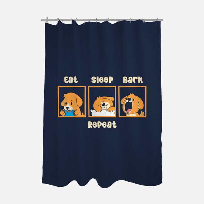 Eat Sleep Bark Repeat-None-Polyester-Shower Curtain-Tri haryadi