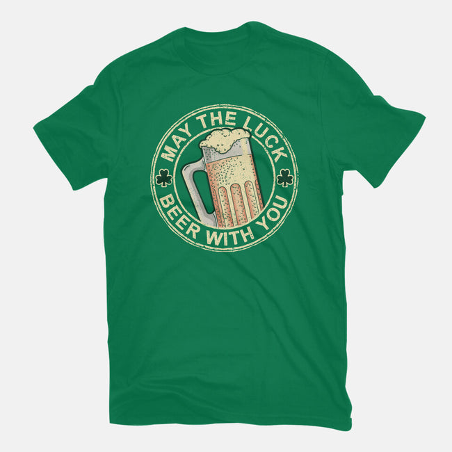 May The Luck Beer With You-Unisex-Basic-Tee-NMdesign