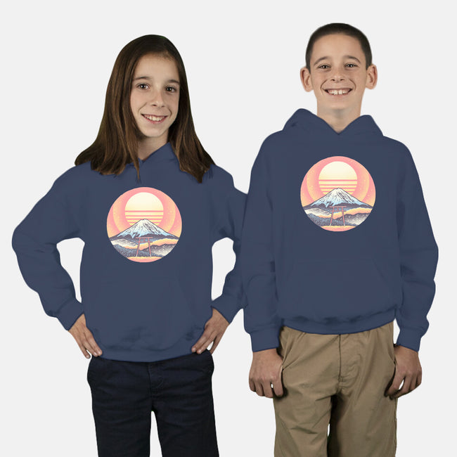 Calm Sunset-Youth-Pullover-Sweatshirt-glitchygorilla