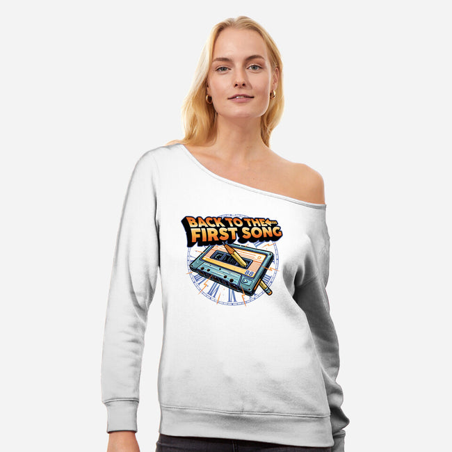 Back To The First Song-Womens-Off Shoulder-Sweatshirt-glitchygorilla