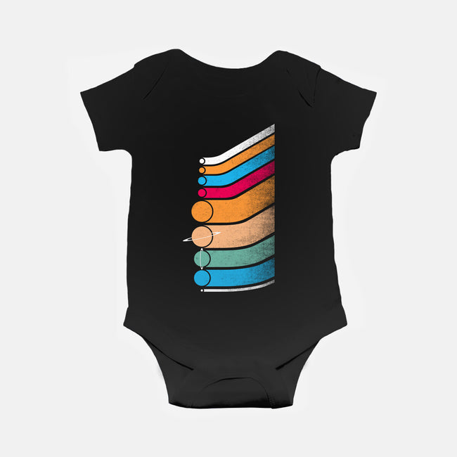 Retro Solar System-Baby-Basic-Onesie-rocketman_art