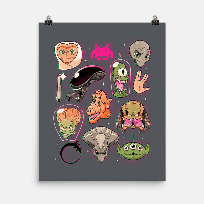 We Love Aliens-None-Matte-Poster-Bruno Mota