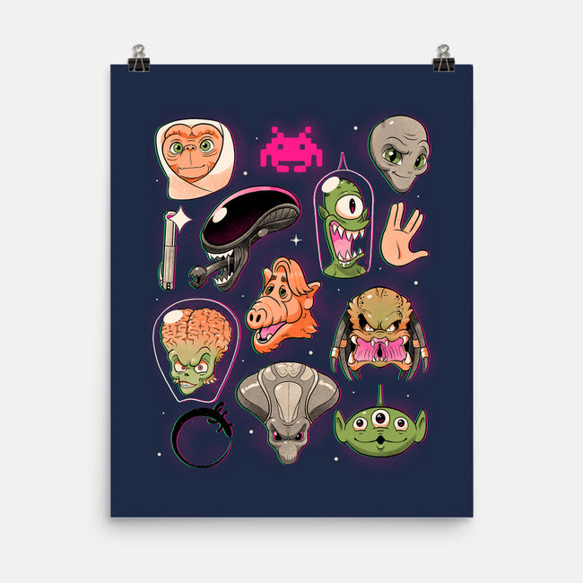 We Love Aliens-None-Matte-Poster-Bruno Mota