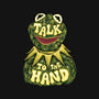 Talk To The Kermit Hand-Womens-Off Shoulder-Sweatshirt-glitchygorilla