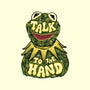 Talk To The Kermit Hand-Unisex-Kitchen-Apron-glitchygorilla