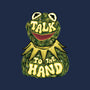 Talk To The Kermit Hand-Unisex-Kitchen-Apron-glitchygorilla