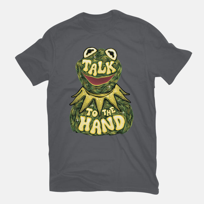 Talk To The Kermit Hand-Womens-Basic-Tee-glitchygorilla