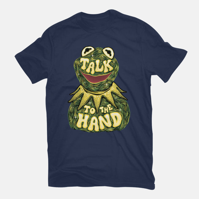 Talk To The Kermit Hand-Womens-Basic-Tee-glitchygorilla