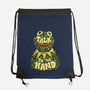 Talk To The Kermit Hand-None-Drawstring-Bag-glitchygorilla