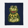 Talk To The Kermit Hand-None-Fleece-Blanket-glitchygorilla