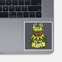 Talk To The Kermit Hand-None-Glossy-Sticker-glitchygorilla