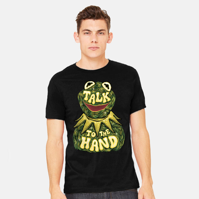 Talk To The Kermit Hand-Mens-Heavyweight-Tee-glitchygorilla