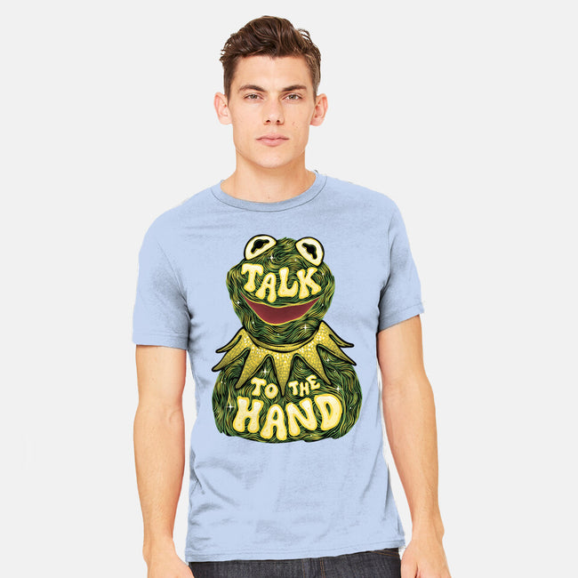 Talk To The Kermit Hand-Mens-Heavyweight-Tee-glitchygorilla