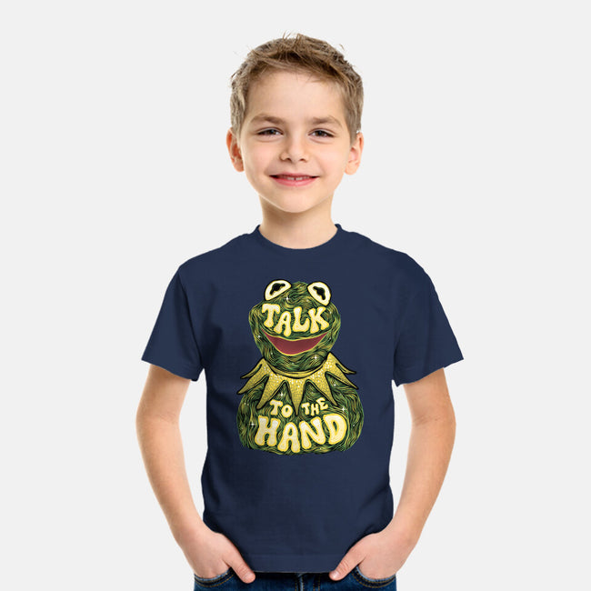 Talk To The Kermit Hand-Youth-Basic-Tee-glitchygorilla