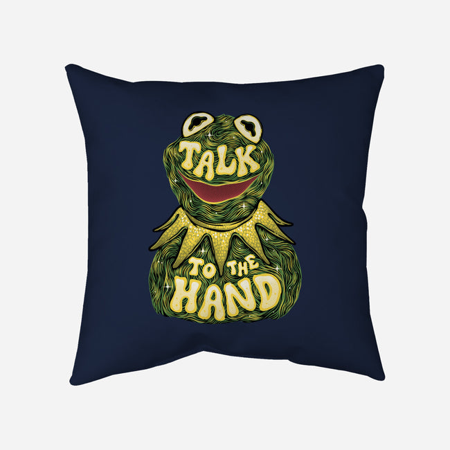 Talk To The Kermit Hand-None-Removable Cover w Insert-Throw Pillow-glitchygorilla