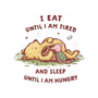 Eating And Sleeping-Womens-Fitted-Tee-kg07