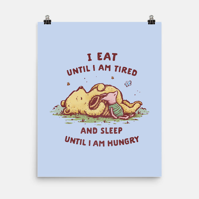 Eating And Sleeping-None-Matte-Poster-kg07