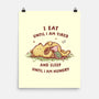 Eating And Sleeping-None-Matte-Poster-kg07