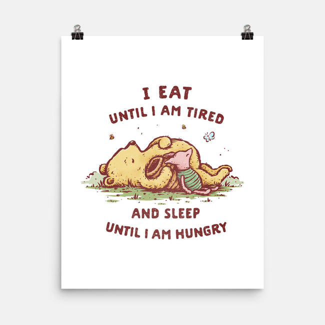 Eating And Sleeping-None-Matte-Poster-kg07