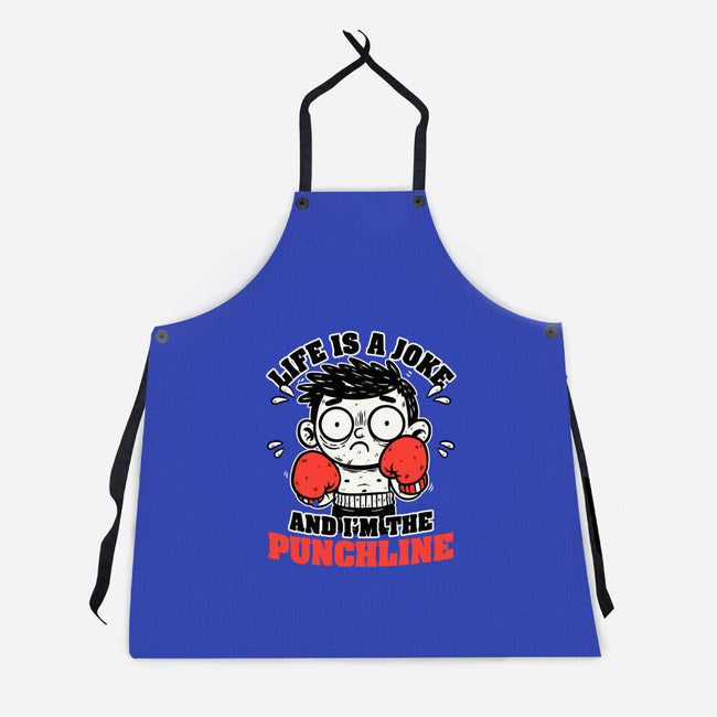 Life Punchline Joke-Unisex-Kitchen-Apron-Studio Mootant