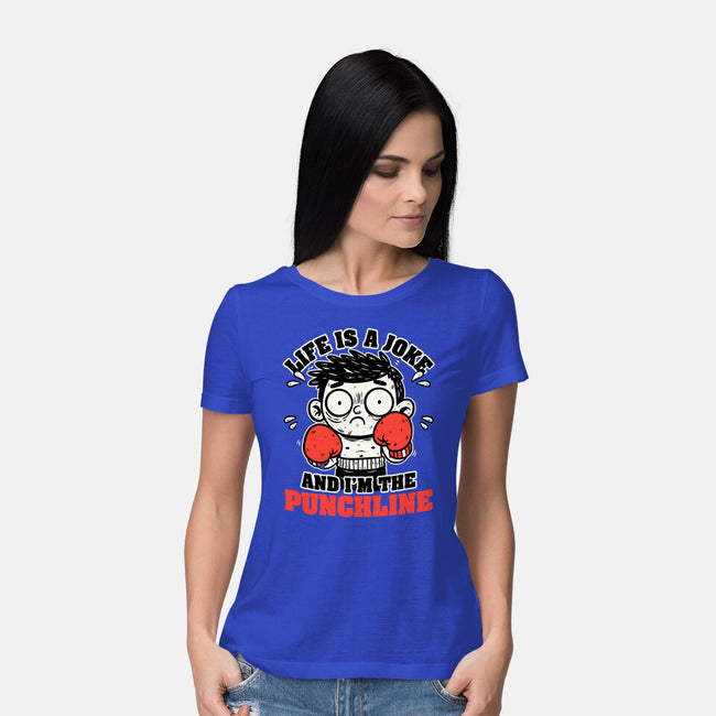 Life Punchline Joke-Womens-Basic-Tee-Studio Mootant