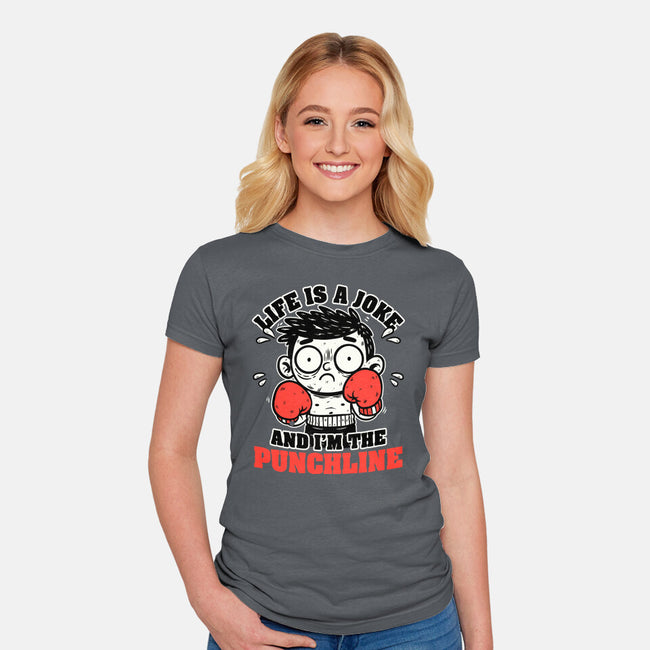 Life Punchline Joke-Womens-Fitted-Tee-Studio Mootant