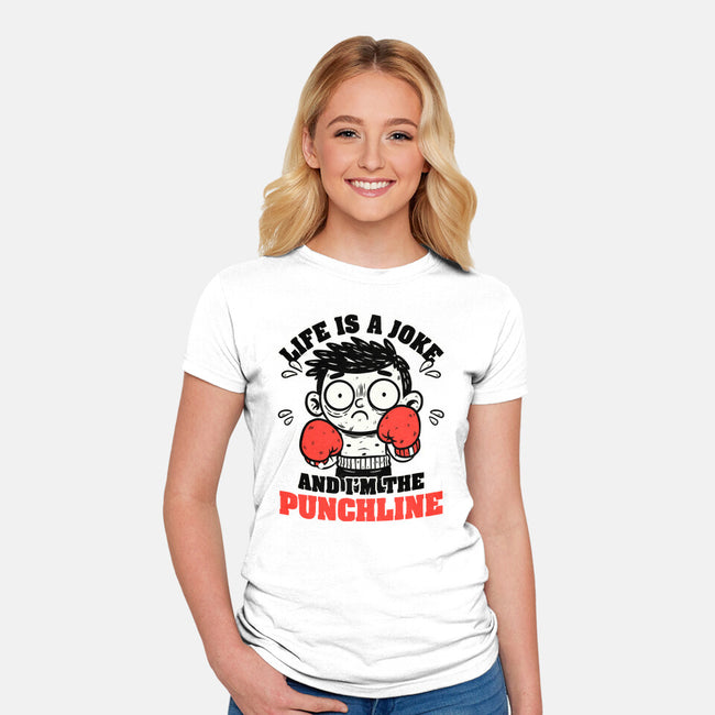 Life Punchline Joke-Womens-Fitted-Tee-Studio Mootant