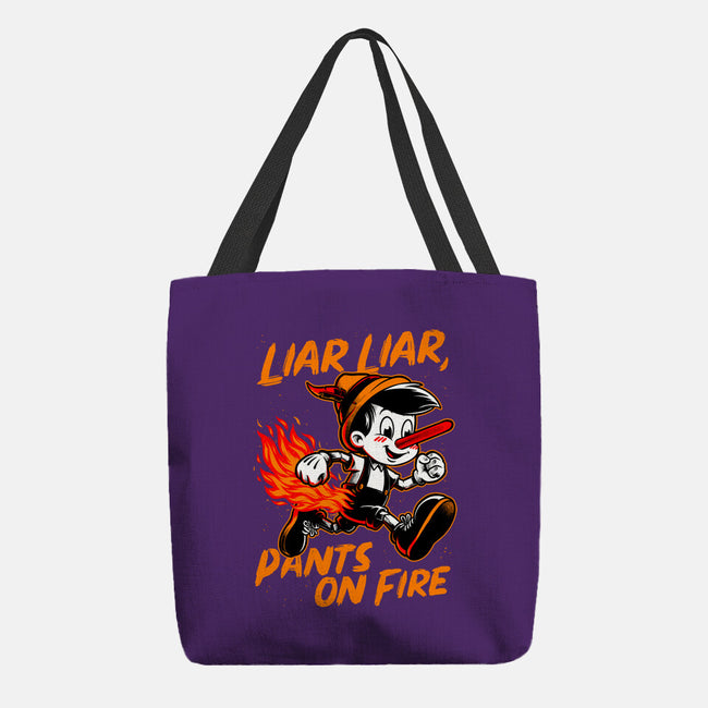 Liar Pants On Fire-None-Basic Tote-Bag-Studio Mootant