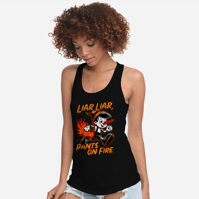 Liar Pants On Fire-Womens-Racerback-Tank-Studio Mootant