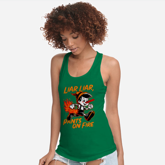 Liar Pants On Fire-Womens-Racerback-Tank-Studio Mootant