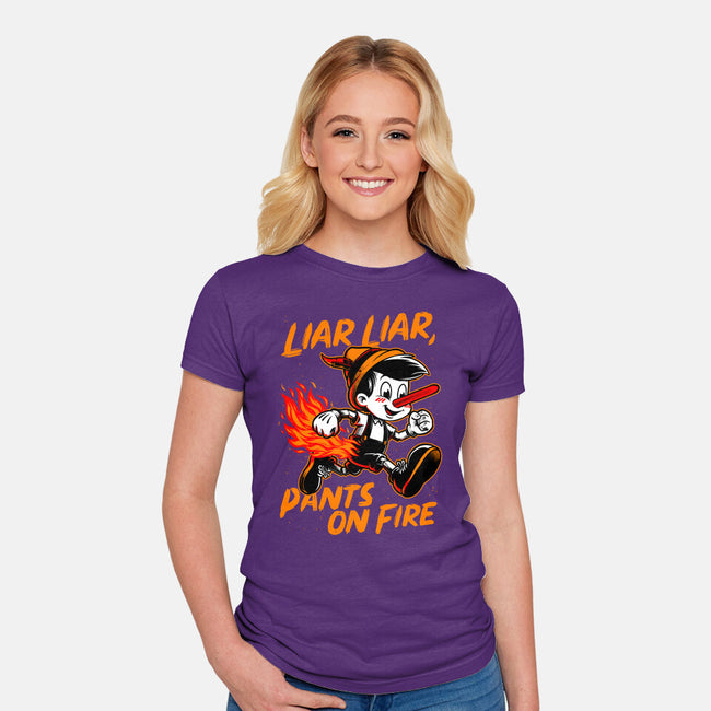 Liar Pants On Fire-Womens-Fitted-Tee-Studio Mootant