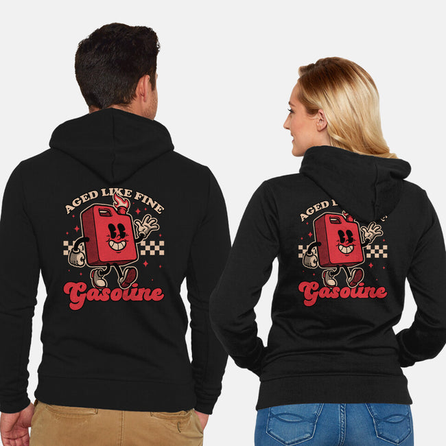 Gasoline Vintage Mascot-Unisex-Zip-Up-Sweatshirt-Studio Mootant