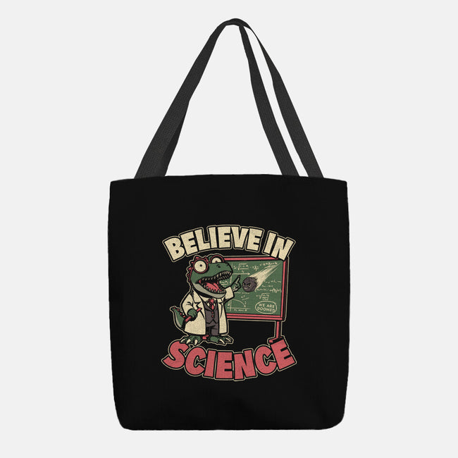 Dino Believe In Science-None-Basic Tote-Bag-Studio Mootant