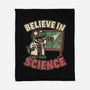 Dino Believe In Science-None-Fleece-Blanket-Studio Mootant