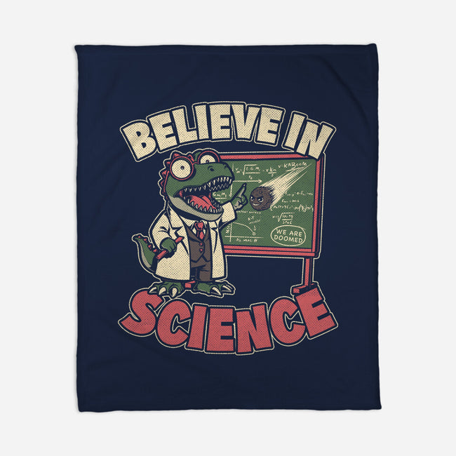 Dino Believe In Science-None-Fleece-Blanket-Studio Mootant