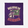 Dino Believe In Science-None-Fleece-Blanket-Studio Mootant