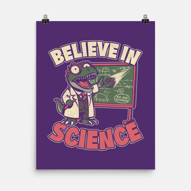 Dino Believe In Science-None-Matte-Poster-Studio Mootant