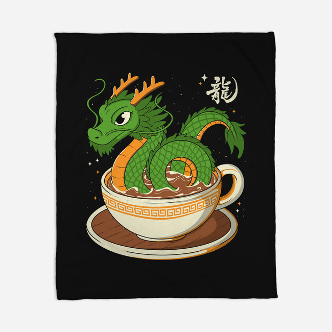 Coffee Dragon-None-Fleece-Blanket-Eoli Studio