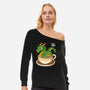 Coffee Dragon-Womens-Off Shoulder-Sweatshirt-Eoli Studio