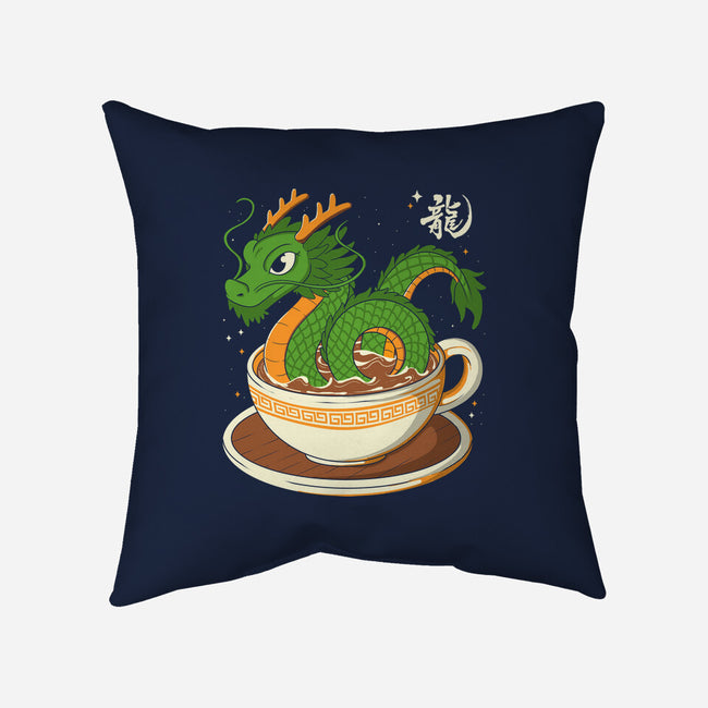 Coffee Dragon-None-Removable Cover w Insert-Throw Pillow-Eoli Studio