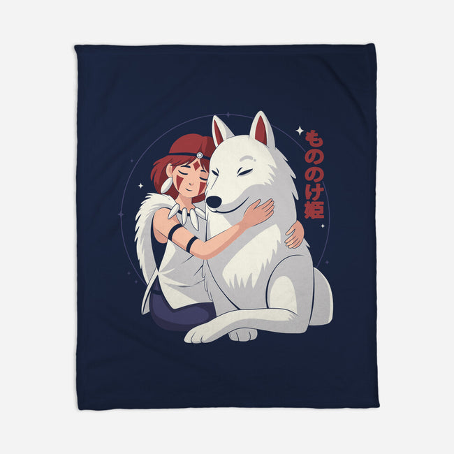 Princess Of The Wolves-None-Fleece-Blanket-Eoli Studio