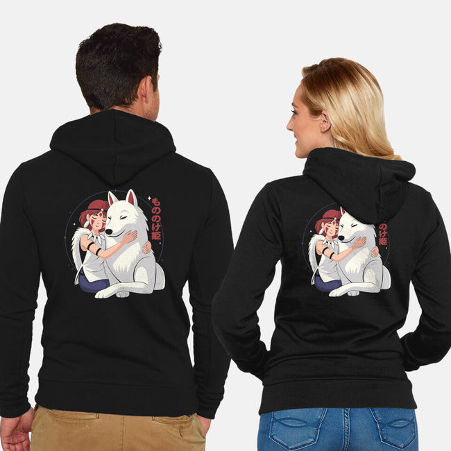 Princess Of The Wolves-Unisex-Zip-Up-Sweatshirt-Eoli Studio