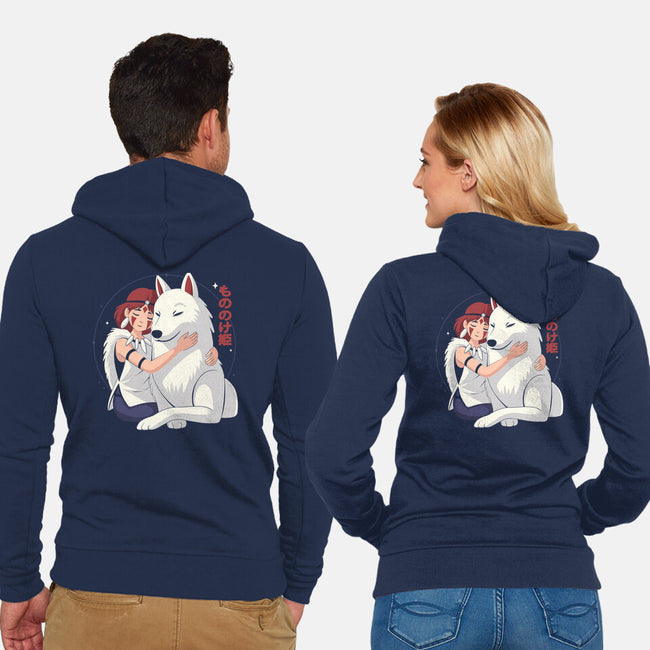 Princess Of The Wolves-Unisex-Zip-Up-Sweatshirt-Eoli Studio