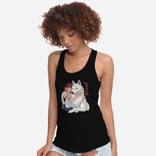 Princess Of The Wolves-Womens-Racerback-Tank-Eoli Studio